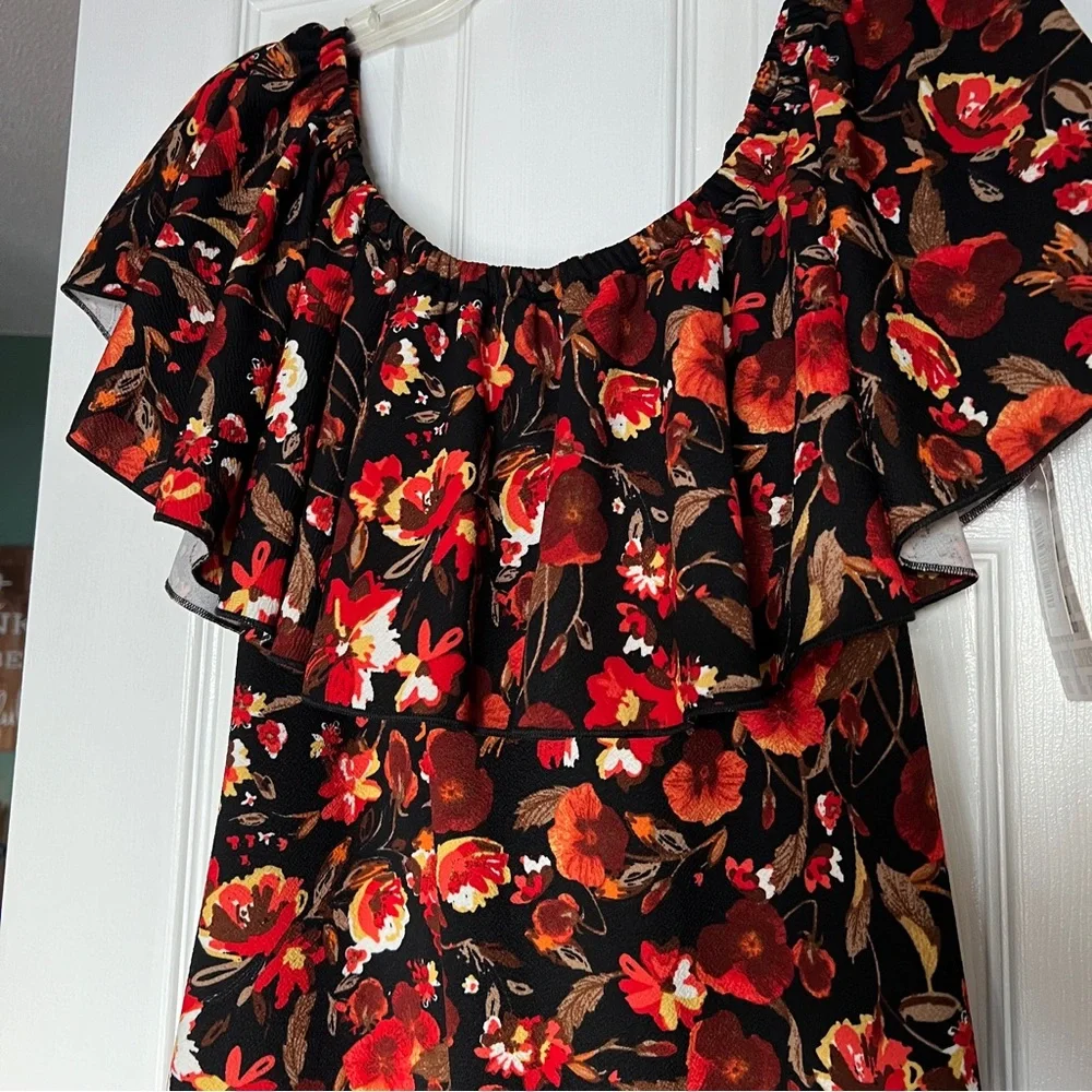 LuLaRoe CiCi Floral Dress NWT Size Large - Picture 2 of 6